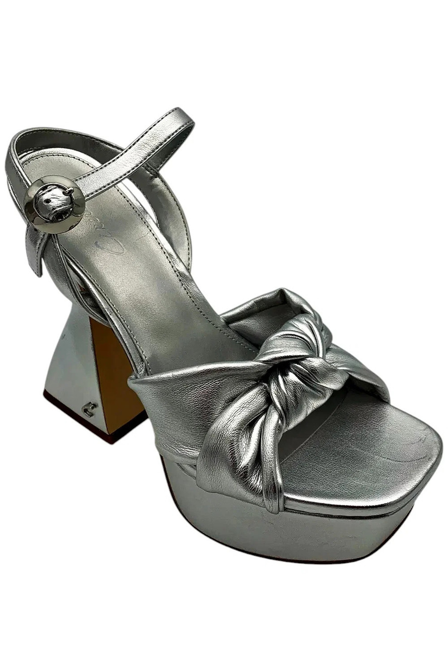 Circus NY Women's Audrea Sculpted Platform Heel Silver - Medium